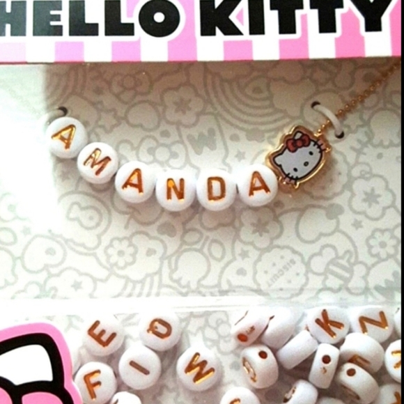 Hello Kitty Personalize Name Words Letter Beads Necklace NIB - Picture 11 of 11